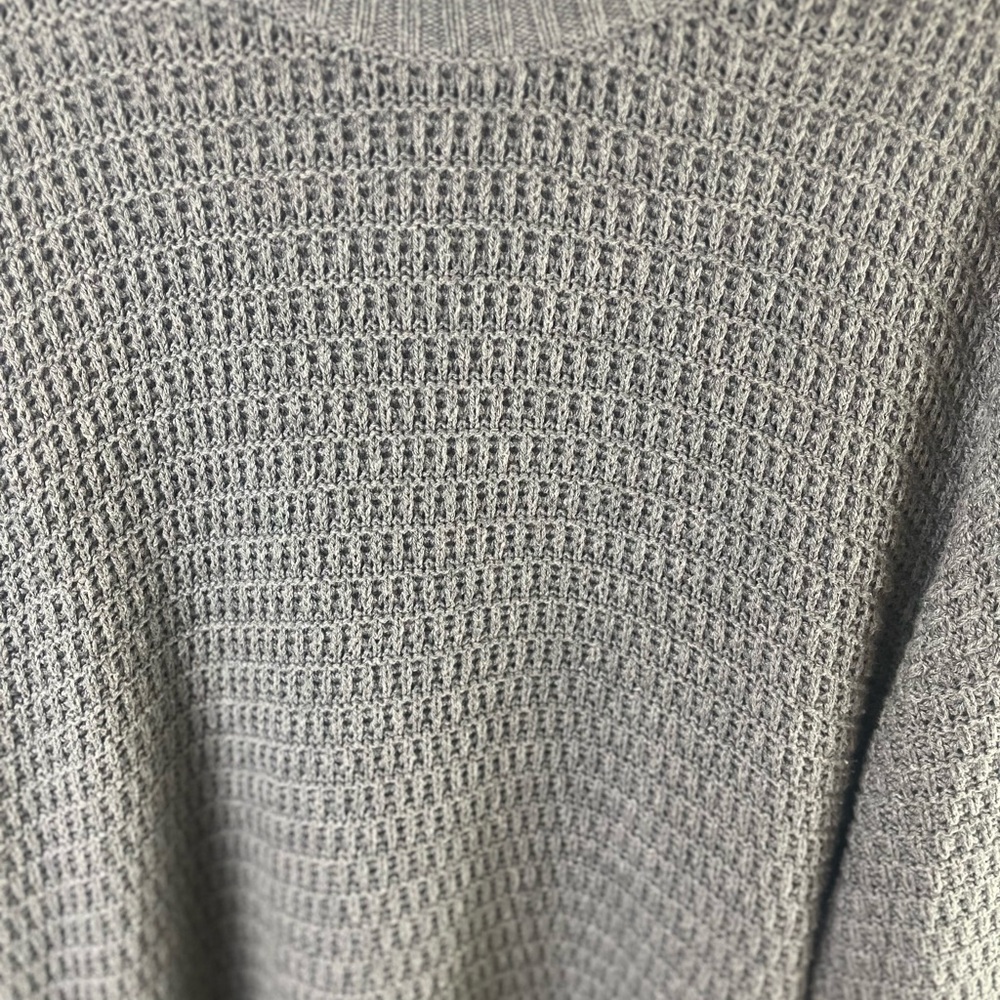 OLD NAVY Women's Gray Waffle-Knit Pullover Tunic Sweater - Picture 2 of 5